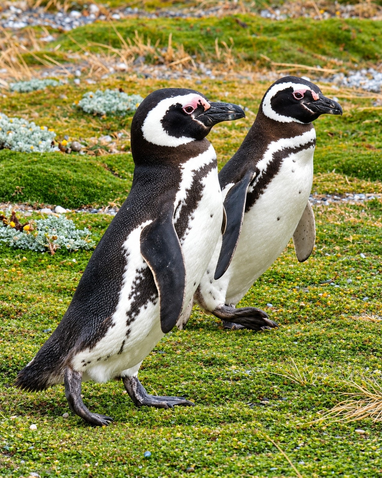 Zwei Pinguine am Meer